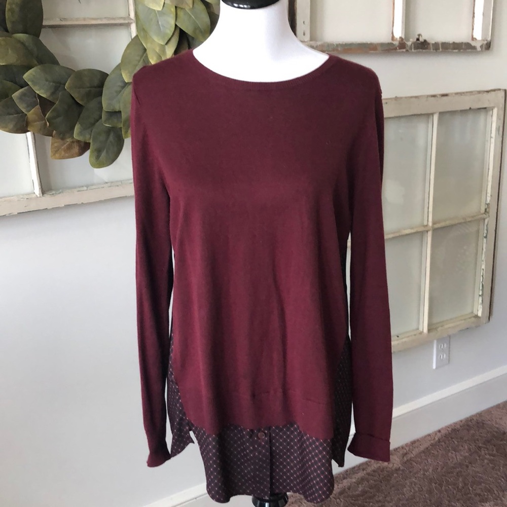 Loft mixed media lightweight sweater size medium